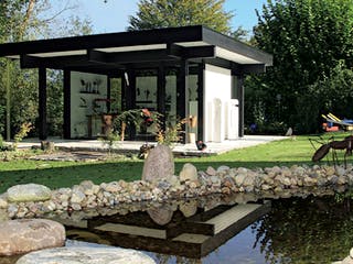 Fertighaus Kundenhaus Garbers von DAVINCI HAUS, Fachwerk Außenansicht 4