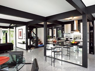 Fertighaus Kundenhaus Garbers von DAVINCI HAUS, Fachwerk Innenansicht 2