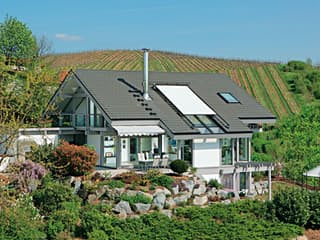 Fertighaus Kundenhaus Gerlacher von DAVINCI HAUS, Fachwerk Außenansicht 3