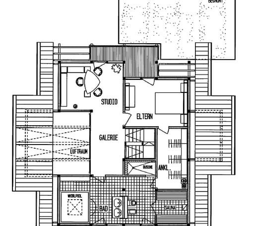 Fertighaus Kundenhaus Gerlacher von DAVINCI HAUS, Fachwerk Grundriss 1