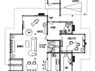 Fertighaus Kundenhaus Gerlacher von DAVINCI HAUS, Fachwerk Grundriss 2