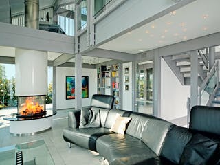 Fertighaus Kundenhaus Gerlacher von DAVINCI HAUS, Fachwerk Innenansicht 2