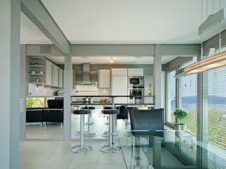 Fertighaus Kundenhaus Gerlacher von DAVINCI HAUS, Fachwerk Innenansicht 3