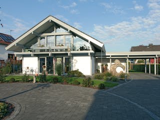 Fertighaus Kundenhaus Grabowski von DAVINCI HAUS, Fachwerk Außenansicht 1