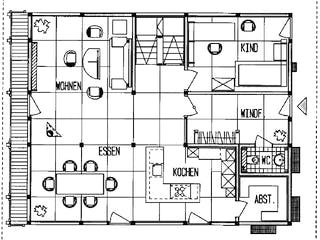 Fertighaus Kundenhaus Hagenbuch von DAVINCI HAUS, Fachwerk Grundriss 1