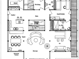 Fertighaus Kundenhaus Junghans von DAVINCI HAUS, Fachwerk Grundriss 2