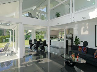 Fertighaus Kundenhaus Junghans von DAVINCI HAUS, Fachwerk Innenansicht 1