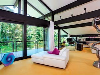 Fertighaus Kundenhaus Kleymann-Lopez von DAVINCI HAUS, Fachwerk Innenansicht 4