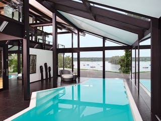 Fertighaus Kundenhaus Kleymann-Lopez von DAVINCI HAUS, Fachwerk Innenansicht 5