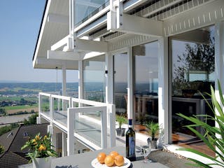 Fertighaus Kundenhaus Lehnert von DAVINCI HAUS, Fachwerk Außenansicht 3