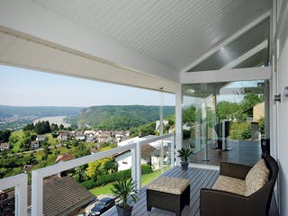 Fertighaus Kundenhaus Lehnert von DAVINCI HAUS, Fachwerk Außenansicht 4