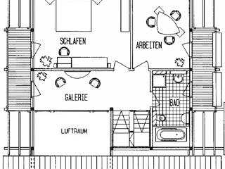 Fertighaus Kundenhaus Lewandowski von DAVINCI HAUS, Fachwerk Grundriss 1