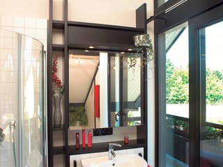 Fertighaus Kundenhaus Lewandowski von DAVINCI HAUS, Fachwerk Innenansicht 4