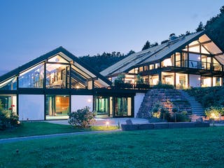 Fertighaus Kundenhaus Müller von DAVINCI HAUS, Fachwerk Außenansicht 4