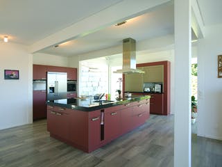 Fertighaus Kundenhaus Ramm von DAVINCI HAUS, Fachwerk Innenansicht 3