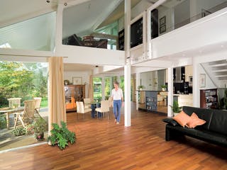 Fertighaus Kundenhaus Riethmüller von DAVINCI HAUS, Fachwerk Innenansicht 1