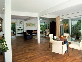 Fertighaus Kundenhaus Riethmüller von DAVINCI HAUS, Fachwerk Innenansicht 2