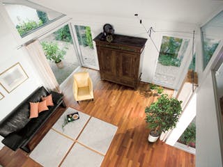 Fertighaus Kundenhaus Riethmüller von DAVINCI HAUS, Fachwerk Innenansicht 3