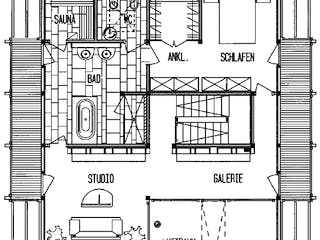 Fertighaus Kundenhaus Rosenberg von DAVINCI HAUS, Fachwerk Grundriss 2