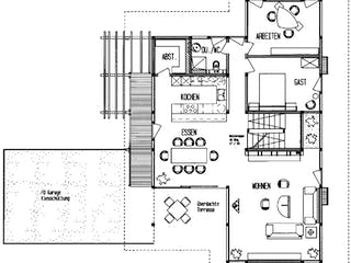 Fertighaus Kundenhaus Rosenberg von DAVINCI HAUS, Fachwerk Grundriss 3