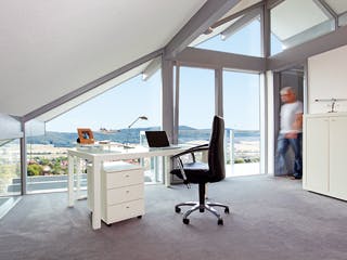 Fertighaus Kundenhaus Rosenberg von DAVINCI HAUS, Fachwerk Innenansicht 4