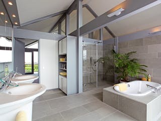 Fertighaus Kundenhaus Rosenberg von DAVINCI HAUS, Fachwerk Innenansicht 5