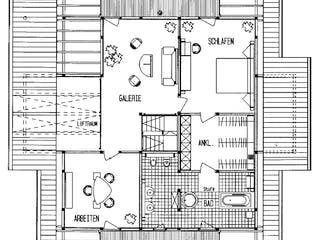 Fertighaus Kundenhaus Sörensen von DAVINCI HAUS, Fachwerk Grundriss 1