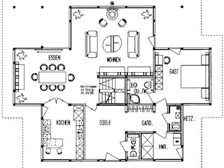 Fertighaus Kundenhaus Sörensen von DAVINCI HAUS, Fachwerk Grundriss 2