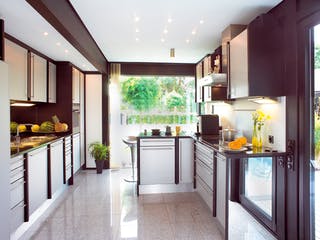 Fertighaus Kundenhaus Sörensen von DAVINCI HAUS, Fachwerk Innenansicht 3