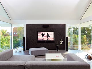 Fertighaus Kundenhaus Stettner von DAVINCI HAUS, Fachwerk Innenansicht 1