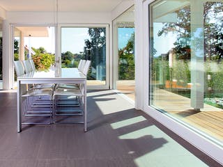 Fertighaus Kundenhaus Stettner von DAVINCI HAUS, Fachwerk Innenansicht 3