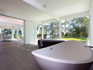 Fertighaus Kundenhaus Stettner von DAVINCI HAUS, Fachwerk Innenansicht 4