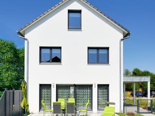 Fertighaus Kunz von Fertighaus WEISS Schlüsselfertig ab 273600€, Satteldach-Klassiker Außenansicht 3
