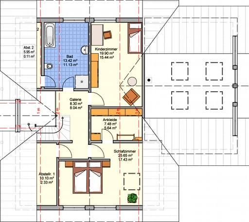 Fertighaus Mondo von Fingerhut Haus Schlüsselfertig ab 570356€, Satteldach-Klassiker Grundriss 2