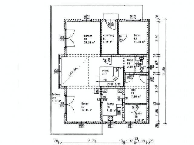 Fertighaus Landeck - Architektenbeispiel von ISARTALER HOLZHAUS Schlüsselfertig ab 324000€, Pultdachhaus Grundriss 1