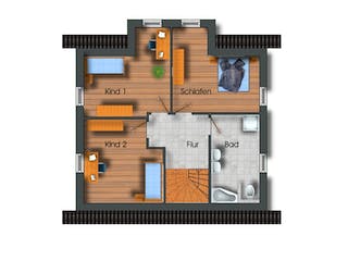 Massivhaus Landhaus von Siegerland Massivhaus Schlüsselfertig ab 265850€, Satteldach-Klassiker Grundriss 1