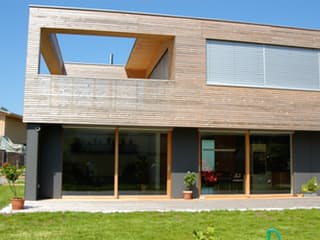 Fertighaus Langen von Holzhaus Rosskopf Schlüsselfertig ab 649000€, Cubushaus Außenansicht 2