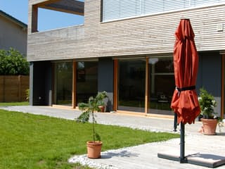 Fertighaus Langen von Holzhaus Rosskopf Schlüsselfertig ab 649000€, Cubushaus Außenansicht 5