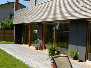 Fertighaus Langen von Holzhaus Rosskopf Schlüsselfertig ab 649000€, Cubushaus Außenansicht 6