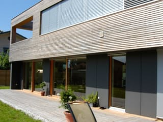 Fertighaus Langen von Holzhaus Rosskopf Schlüsselfertig ab 649000€, Cubushaus Außenansicht 7