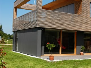 Fertighaus Langen von Holzhaus Rosskopf Schlüsselfertig ab 649000€, Cubushaus Außenansicht 9