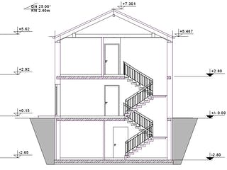 Fertighaus Haus 001 - Var. 285 von Langstein Immobilien Ausbauhaus ab 120717€, Satteldach-Klassiker Außenansicht 2