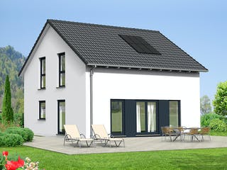 Fertighaus Haus 003 - Var. 106 von Langstein Immobilien Ausbauhaus ab 127818€, Satteldach-Klassiker Außenansicht 1
