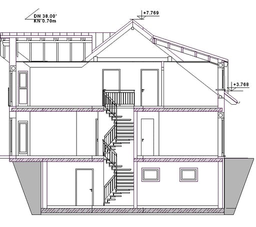 Fertighaus Haus 083 - Var. 040 von Langstein Immobilien Ausbauhaus ab 285363€, Satteldach-Klassiker Grundriss 3