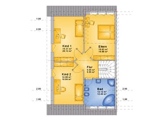 Fertighaus Haus 098 - Var. 009 von Langstein Immobilien Ausbauhaus ab 193361€, Satteldach-Klassiker Grundriss 2