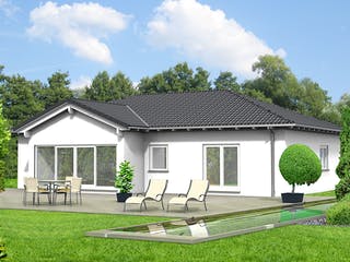 Fertighaus Haus 111 - Var. 015 von Langstein Immobilien Ausbauhaus ab 151713€, Bungalow Außenansicht 1