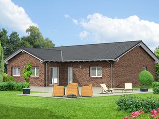 Fertighaus Haus 114 - Var. 006 von Langstein Immobilien Ausbauhaus ab 162743€, Bungalow Außenansicht 1