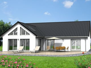 Fertighaus Haus 118 - Var. 026 von Langstein Immobilien Ausbauhaus ab 190566€, Bungalow Außenansicht 1
