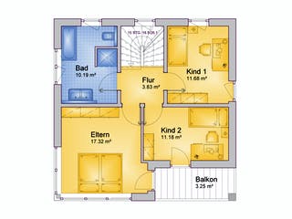 Fertighaus Haus 119 - Var. 036 von Langstein Immobilien Ausbauhaus ab 152793€, Stadtvilla Grundriss 2