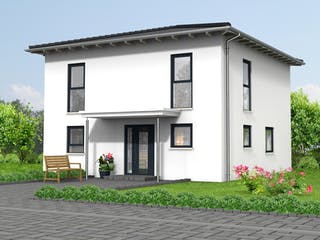 Fertighaus Haus 121 - Var. 001 von Langstein Immobilien Ausbauhaus ab 169223€, Stadtvilla Außenansicht 1